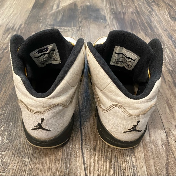 2/20 1Y Nike Air Jordan 5 Retro Olympic Gold & White GS - Picture 6 of 12